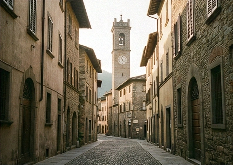 Morning light under the arcades